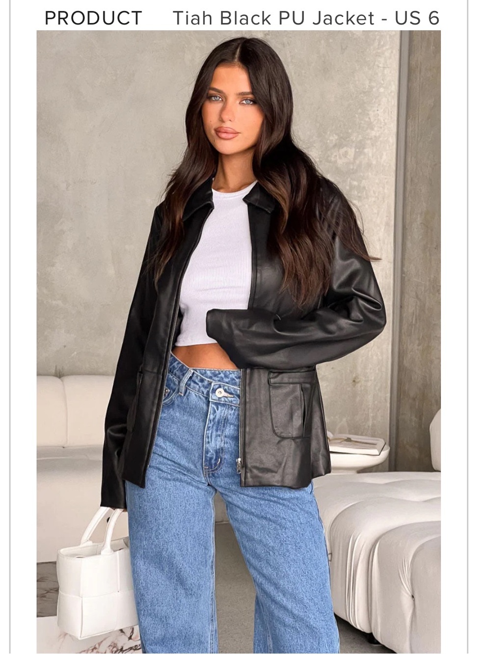 Beginning Boutique Black Faux Leather Jacket